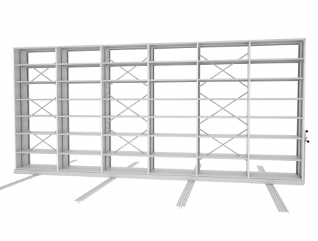 Стеллаж мобильный, серия «Архив» 2775х6000x500 (7+1)