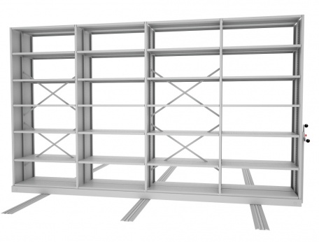 Стеллаж мобильный, серия «Архив» 2400х4000x400 (6+1)