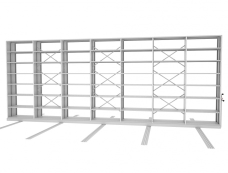 Стеллаж мобильный, серия «Архив» 2775х7000x500 (7+1)
