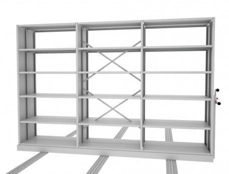 Стеллаж мобильный, серия «Архив» 2025х3000x1000 (5+1)