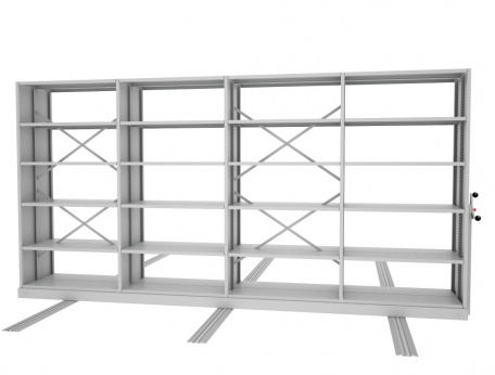 Стеллаж мобильный, серия «Архив» 2025х4000x800 (5+1)