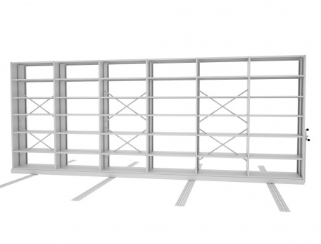 Стеллаж мобильный, серия «Архив» 2400х6000x500 (6+1)