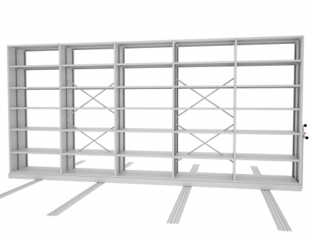 Стеллаж мобильный, серия «Архив» 2400х5000x400 (6+1)