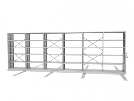 Стеллаж мобильный, серия «Архив» 2025х6000x1000 (5+1)